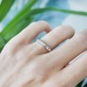 Thick hammered wedding ring for women and men Recycled 925 silver