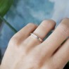 Thick hammered wedding ring for women and men Recycled 925 silver