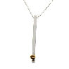 Collier femme fin en argent 925 et or 24 carats Perle de Pluie Desiree Schmidt Paris made in France