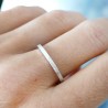 alliance unisexe en argent mat sablé made in France faite main
