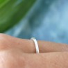 Anneau en argent sablé mat pour homme et pour femme