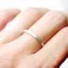 Sandgestrahlter dünner Stapelbarer Ring aus recyceltes 925er Silber für Damen und Herren