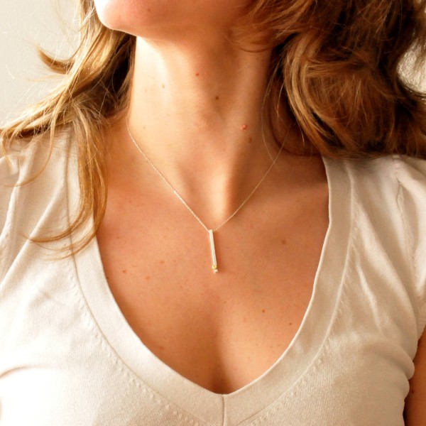 Collier femme en argent massif 925/1000 Perle de Pluie fabrication française