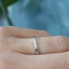 Thin hammered wedding ring for women and men Recycled 925 silver
