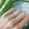 Thin hammered wedding ring for women and men Recycled 925 silver