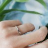Thin hammered wedding ring for women and men Recycled 925 silver