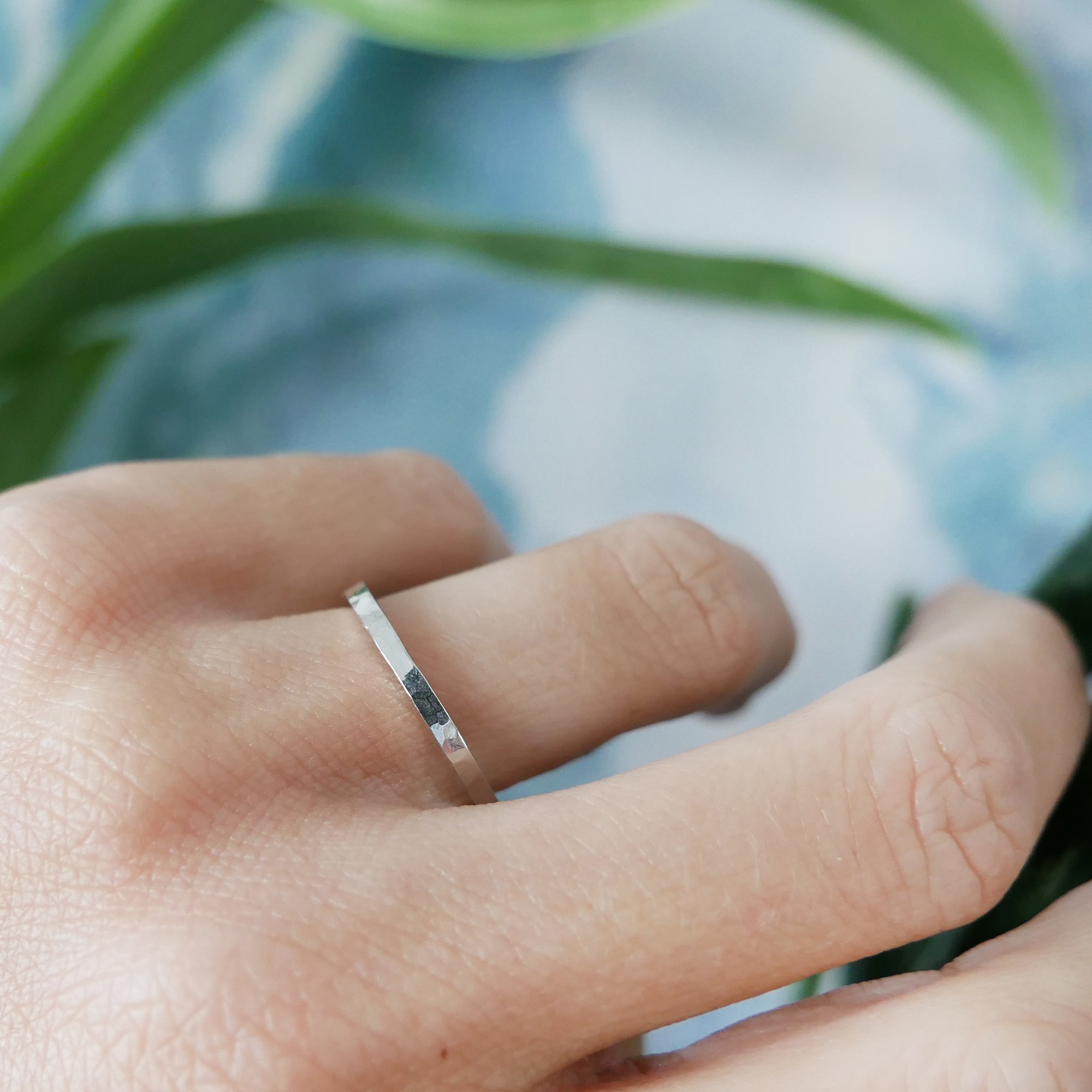 Titanium Thin Mens Wedding 5mm Ring Brushed Finish
