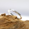 Minimalist sterling silver Striped handmade thin stackable ring
