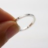 Minimalist sterling silver Striped handmade thin stackable ring