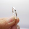 Minimalistischer Gestreifter Sterlingsilber dünner stapelbarer Ring