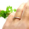 Minimalistischer Gestreifter Sterlingsilber dünner stapelbarer Ring