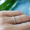 Sterling silver stackable beaded ring 925/1000 minimalist