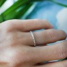 Sterlingsilber Stapelbarer ring minimalistischer Perlenring