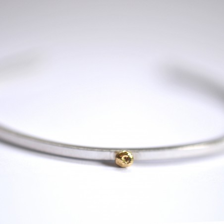 Bracelet jonc en argent 925/1000 et or 24 carat Perle de Pluie Desiree Schmidt Paris Perle de Pluie 127,00 €