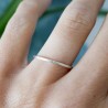 Sandblasted very thin stackable ring for women and men Recycled 925 silver