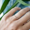 Sandblasted very thin stackable ring for women and men Recycled 925 silver