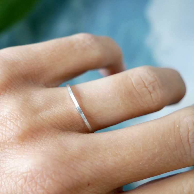 Sterling Silver Stacking Ring, Waterproof and Tarnish resistant, Delic –  Chloe Isadora Designs