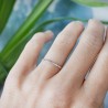 alliance unisexe en argent martelé made in France faite main