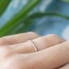anneau large unisexe en argent artisanat français martelée