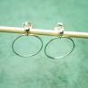 Boucles d'oreilles rondes pendantes Maya en argent 925 recyclé et surcyclé sans nickel