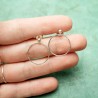 Boucles d'oreilles rondes pendantes Maya en argent 925 recyclé et surcyclé sans nickel
