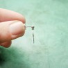 Boucles d'oreilles rondes pendantes Maya en argent 925 recyclé et surcyclé sans nickel