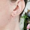 Boucles d'oreilles rondes pendantes Maya en argent 925 recyclé et surcyclé sans nickel