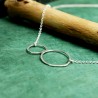 Collier 2 cercles nuage Maya en argent 925 recyclé et surcyclé