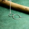 Collier 2 cercles nuage Maya en argent 925 recyclé et surcyclé