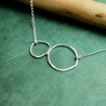 Collier 2 cercles nuage Maya en argent 925 recyclé et surcyclé