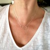 Collier 2 cercles nuage Maya en argent 925 recyclé et surcyclé