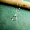 Maya cloud minimalist necklace in recycled and upcycled 925 silver ...