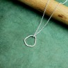 Maya cloud minimalist necklace in recycled and upcycled 925 silver ...