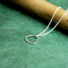 Maya cloud minimalist necklace in recycled and upcycled 925 silver ...