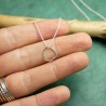 Maya cloud minimalist necklace in recycled and upcycled 925 silver ...