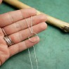 Collier court rond minimaliste Maya en argent 925 recyclé et surcyclé