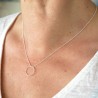 Collier court rond minimaliste Maya en argent 925 recyclé et surcyclé
