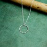 Collier court rond minimaliste Maya en argent 925 recyclé et surcyclé