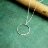 Maya round necklace in recycled and upcycled 925 silver Maya Desire...