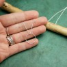 Maya runde Halskette aus recyceltem und upgecyceltem 925er Silber M...