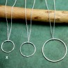 Collier court rond minimaliste Maya en argent 925 recyclé et surcyclé
