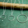 Collier court rond minimaliste Maya en argent 925 recyclé et surcyclé