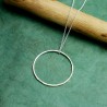 Maya round long necklace in recycled and upcycled 925 silver Maya D...