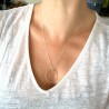 Maya round long necklace in recycled and upcycled 925 silver Maya D...