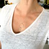 Maya round long necklace in recycled and upcycled 925 silver Maya D...