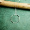 Collier rond texturé fin Maya en argent 925 recyclé et surcyclé