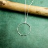 Collier rond texturé fin Maya en argent 925 recyclé et surcyclé