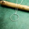 Collier rond texturé fin Maya en argent 925 recyclé et surcyclé