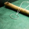 Collier rond texturé fin Maya en argent 925 recyclé et surcyclé