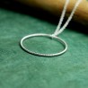 Collier rond texturé fin Maya en argent 925 recyclé et surcyclé